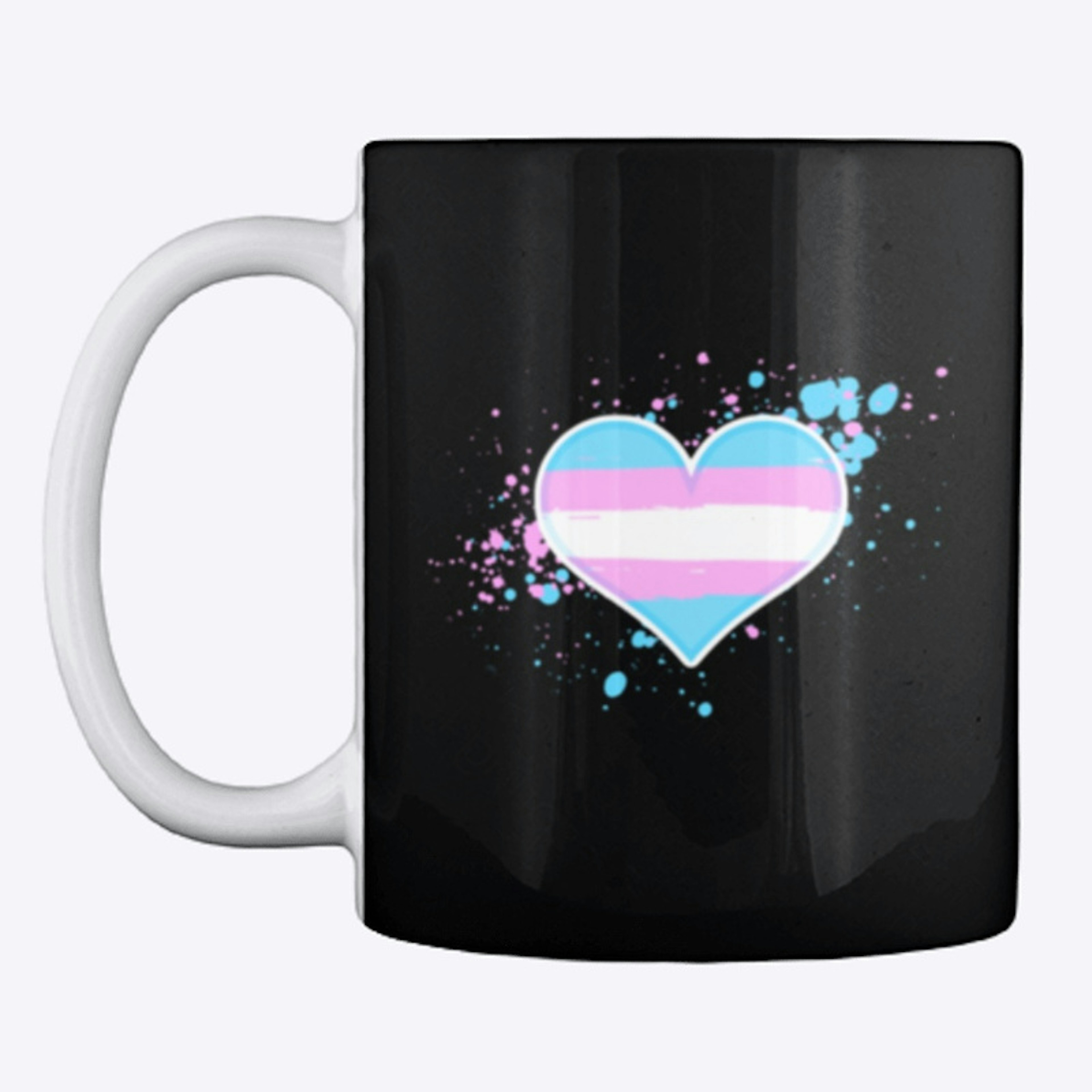 Trans Pride Splattered Heart