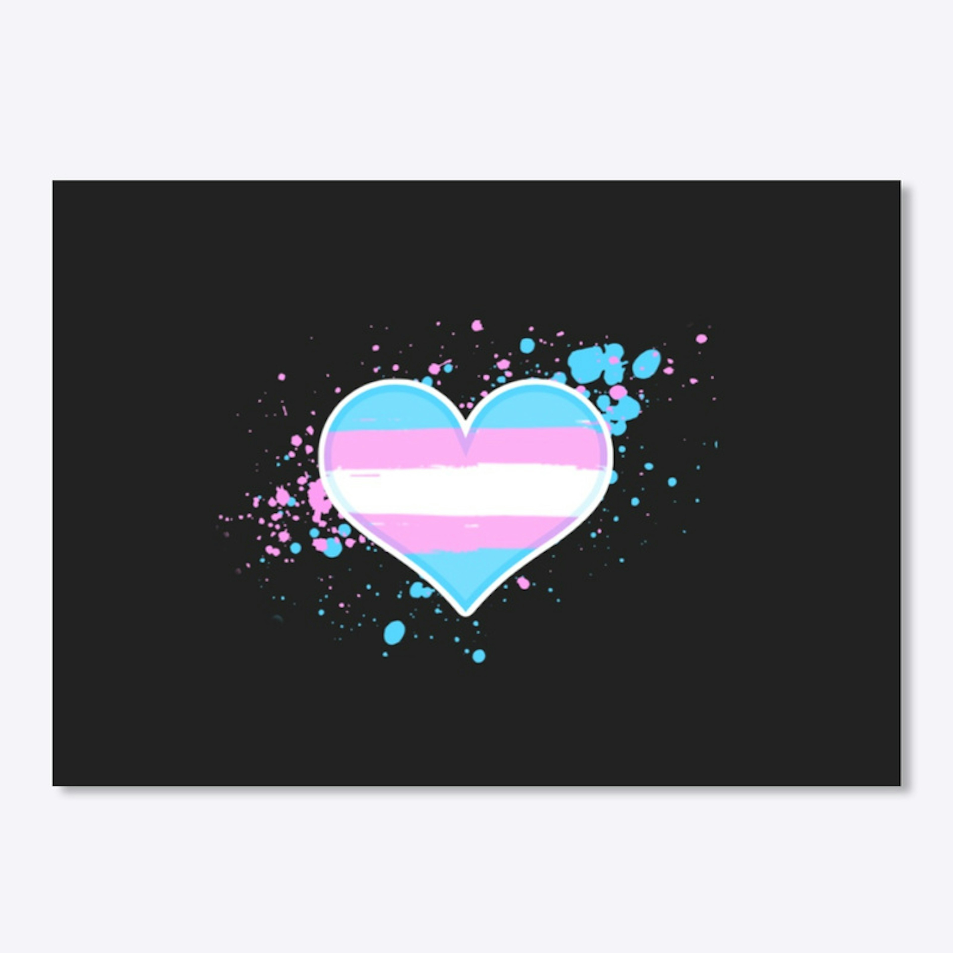 Trans Pride Splattered Heart